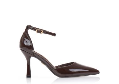 Γόβες καφέ με ιδιαίτερο άνοιγμα ΚΑΦΕ - Tsoukalas - 