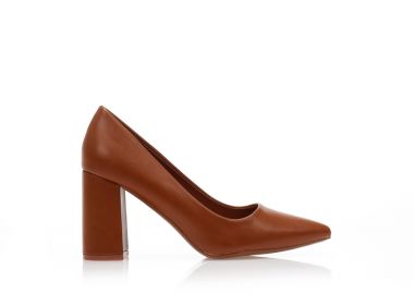 Γόβες κάμελ δερματίνη μυτερές ΚΑΜΕΛ - Tsoukalas - 