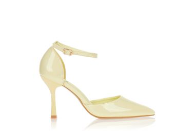 Γόβες κίτρινες με μπαρέτα ΚΙΤΡΙΝΟ - Tsoukalas - 