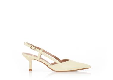 Γόβες κίτρινες slingback με χαμηλό τακούνι ΚΙΤΡΙΝΟ - Tsoukalas - 