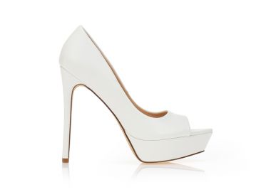 Γόβες λευκές με φιάπα ΛΕΥΚΟ - Tsoukalas - 