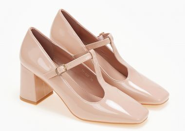 Γόβες λουστρίνι mary jane - Nude - Issue - 