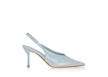 Γόβες λουστρίνι με λάστιχο ΓΑΛΑΖΙΟ - Tsoukalas - 