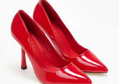 Γόβες λουστρίνι με λεπτό τακούνι - Κόκκινο - Issue - 