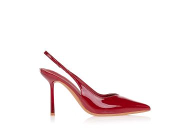 Γόβες λουστρίνι με λεπτό τακούνι ΜΠΟΡΝΤΟ - Tsoukalas - 