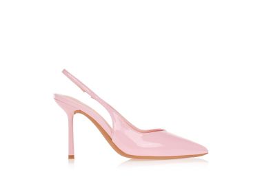Γόβες λουστρίνι με λεπτό τακούνι ΡΟΖ - Tsoukalas - 