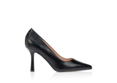 Γόβες μαύρες δερματίνη ΜΑΥΡΟ - Tsoukalas - 