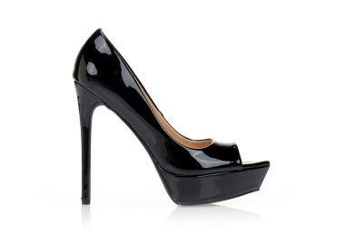 Γόβες μαύρες με φιάπα ΜΑΥΡΟ - Tsoukalas - 