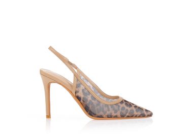 Γόβες με animal print διαφάνεια ΚΑΦΕ - Tsoukalas - 