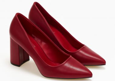 Γόβες με χοντρό τακούνι - Μπορντώ - Issue - 