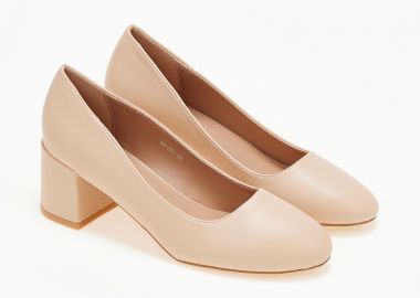 Γόβες με χοντρό τακούνι - Nude - Issue - 