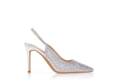 Γόβες με διαφάνεια και διακοσμητικά στρας ΑΣΗΜΙ - Tsoukalas - 