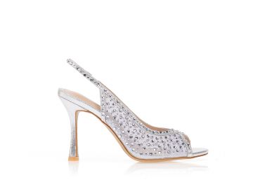 Γόβες με διαφάνεια και στρας ΑΣΗΜΙ - Tsoukalas - 