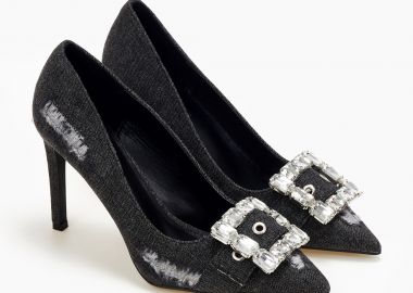 Γόβες με διακοσμητικές πέτρες - Μαύρο - Issue - 