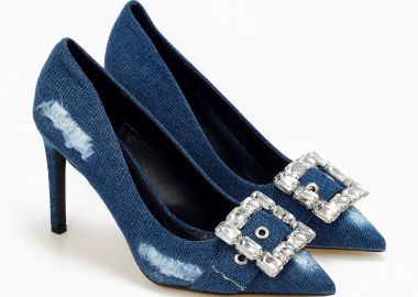 Γόβες με διακοσμητικές πέτρες - Τζιν - Issue - 