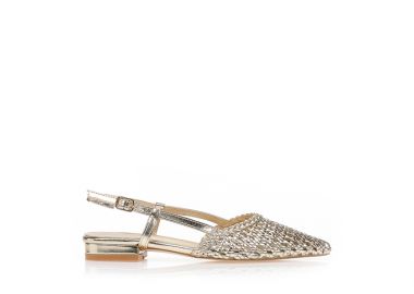 Γόβες με διάτρητο σχέδιο ΧΡΥΣΟ - Tsoukalas - 