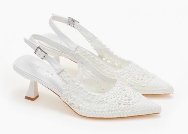 Γόβες με ιδιαίτερο σχέδιο - Λευκό - Issue - 