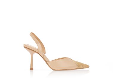 Γόβες με λουράκι και ψάθινη μύτη ΜΠΕΖ - Tsoukalas - 