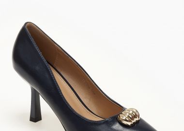 Γόβες με μεταλλική λεπτόμερεια - Μπλε - Issue - 