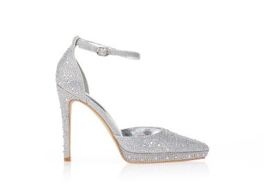 Γόβες με στρας μυτερές ΑΣΗΜΙ - Tsoukalas - 