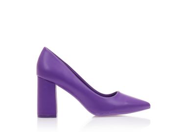 Γόβες μωβ δερματίνη μυτερές ΜΩΒ - Tsoukalas - 