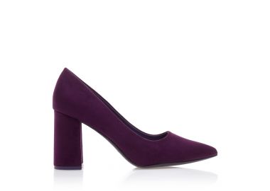 Γόβες μωβ σουέτ μυτερές ΜΩΒ - Tsoukalas - 