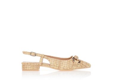 Γόβες μπεζ με κοκκάλινη αγκράφα ΜΠΕΖ - Tsoukalas - 