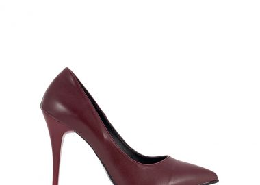 Γόβες μπορντό δερματίνη μυτερές ΜΠΟΡΝΤΟ - Tsoukalas - 