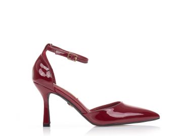 Γόβες μπορντό με ιδιαίτερο άνοιγμα ΜΠΟΡΝΤΟ - Tsoukalas - 