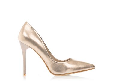 Γόβες μπρονζέ δερματίνη μυτερές ΜΠΡΟΝΖΕ - Tsoukalas - 