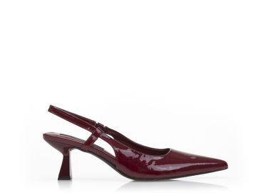 Γόβες mules μπορντό λουστρίνι ΜΠΟΡΝΤΟ - Tsoukalas - 