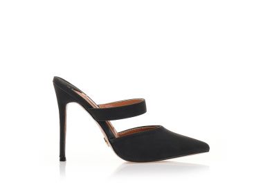 Γόβες mules TSOUKALAS μαύρες δερματίνη με μπαρέτα ΜΑΥΡΟ - Tsoukalas - 