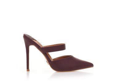 Γόβες mules TSOUKALAS μπορντό δερματίνη με μπαρέτα ΜΠΟΡΝΤΟ - Tsoukalas - 