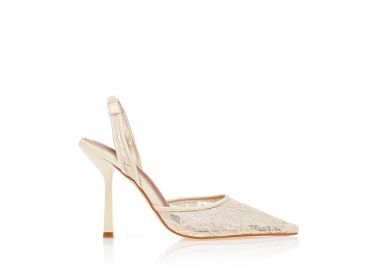 Γόβες μυτερές με δαντέλα ΜΠΕΖ - Tsoukalas - 