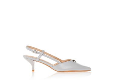 Γόβες μυτερές με μεταλλική λεπτομέρεια ΜΠΛΕ - Tsoukalas - 