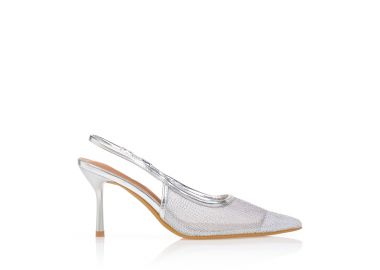 Γόβες μυτερές με μεταλλική όψη ΑΣΗΜΙ - Tsoukalas - 