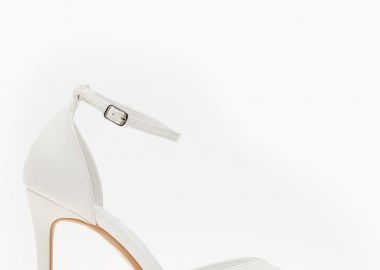 Γόβες μυτερές με μπαρέτα - Λευκό - Issue - 