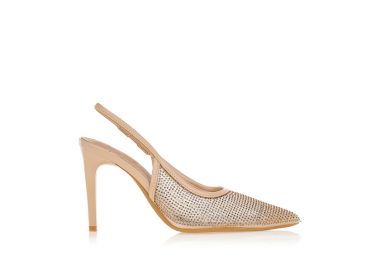 Γόβες μυτερές με στρας ΜΠΕΖ - Tsoukalas - 