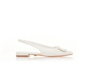 Γόβες μυτερές Slingback με αγκράφα ΜΠΕΖ - Tsoukalas - 