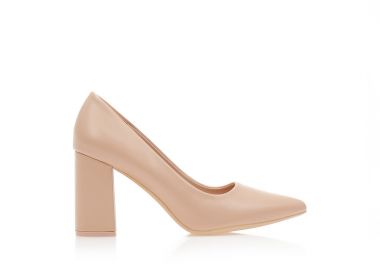 Γόβες nude δερματίνη μυτερές NUDE - Tsoukalas - 