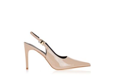 Γόβες nude μυτερές slingback NUDE - Tsoukalas - 