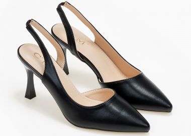 Γόβες openheel με χαμηλό τακούνι - Μαύρο - Issue - 