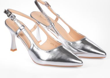 Γόβες openheel μυτερές - Ασημί - Issue - 