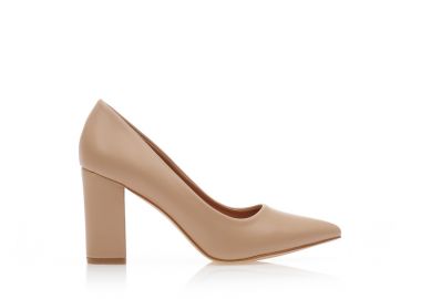 Γόβες πούρο δερματίνη μυτερές ΠΟΥΡΟ - Tsoukalas - 