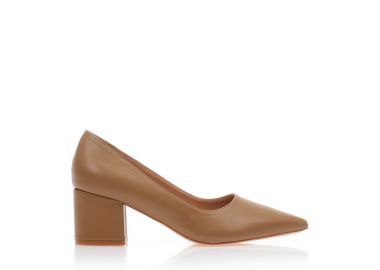 Γόβες πούρο δερματίνη μυτερές ΠΟΥΡΟ - Tsoukalas - 