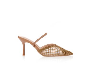 Γόβες πούρο με πλεκτό σχέδιο στη φάσα ΠΟΥΡΟ - Tsoukalas - 