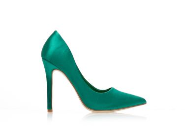 Γόβες πράσινες σατέν μυτερές ΠΡΑΣΙΝΟ - Tsoukalas - 