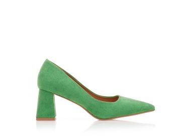 Γόβες πράσινες σουέτ μυτερές ΠΡΑΣΙΝΟ - Tsoukalas - 