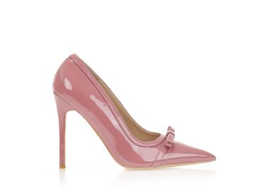 Γόβες σάπιο μήλο λουστρίνι με φιόγκο ΣΑΠΙΟ ΜΗΛΟ - Tsoukalas - 