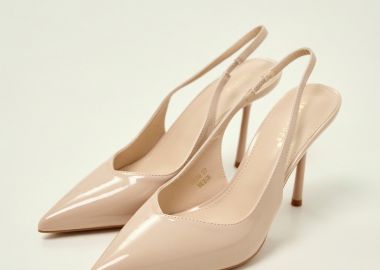 Γόβες Slingback Λουστρίνι Μυτερές Με Λεπτό Τακούνι -  - 